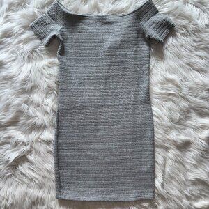 Topshop Cotton Off the Shoulder Dress